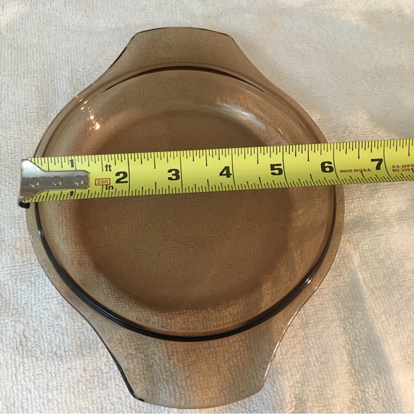 Vintage Pyrex Made England casserole lids 2- amber clear- - Picture 11 of 12